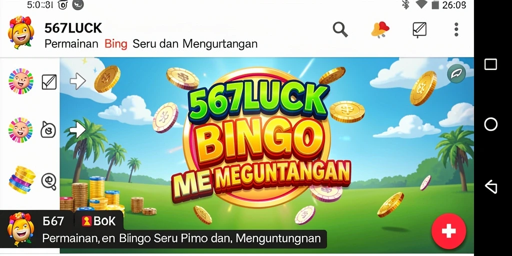 Gameplay seru Bingo di 567LUCK dengan turnamen menarik.