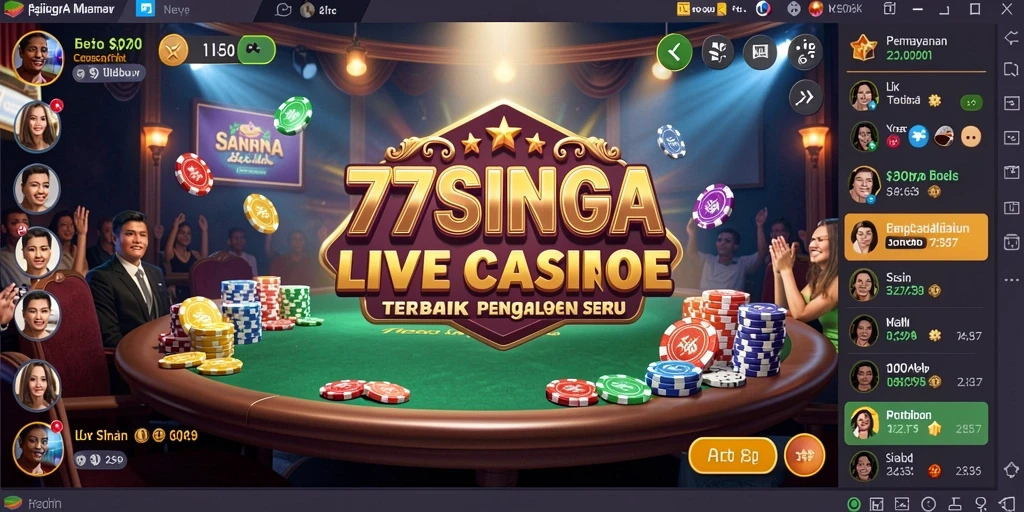Tampilan gameplay Live Casino dari 77SINGA yang menegangkan.