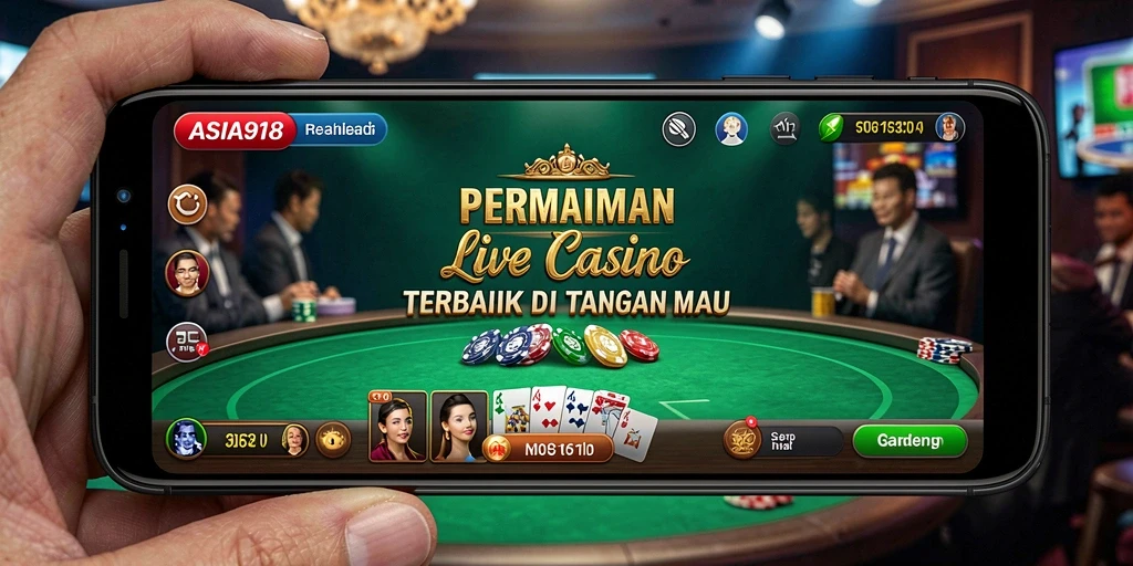 Tampilan gameplay menarik di ASIA918 saat bermain Live Casino.