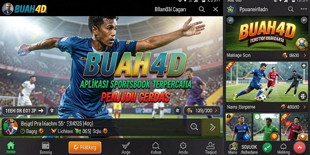 Tampilan Gameplay BUAH4D dengan berbagai pilihan taruhan olahraga.