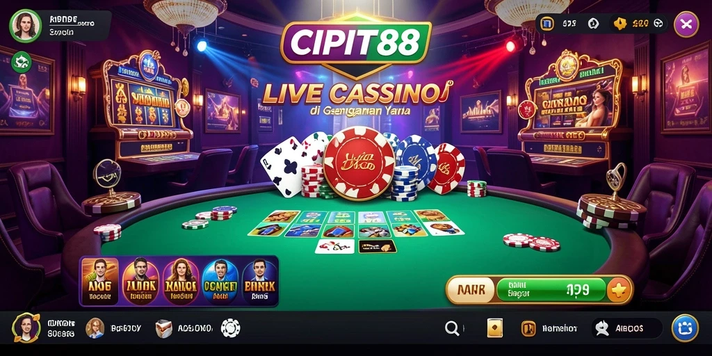 Gambaran gameplay Live Casino yang memikat dan interaktif.