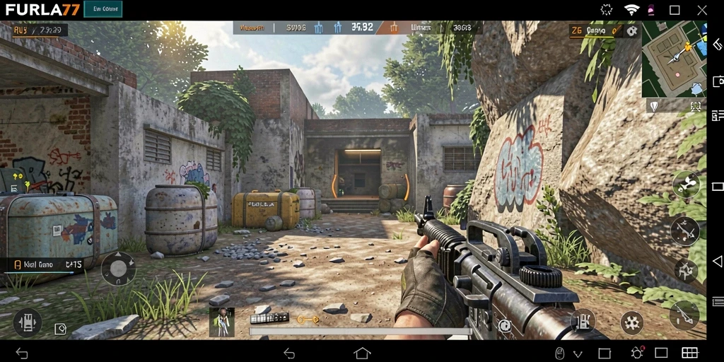 Screenshot permainan FURLA77 yang menunjukkan aksi fast-paced dan grafis menawan.