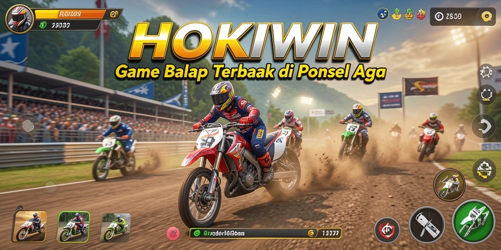 Tampilan menegangkan saat balapan di HOKIWIN.