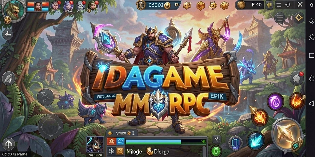 Screenshot IDAGAME yang menampilkan aksi petualangan seru dalam MMORPG.