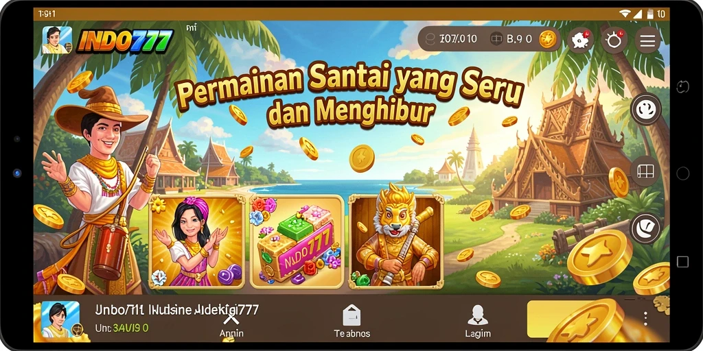 Tampak gameplay INDO777 yang seru dan penuh warna.