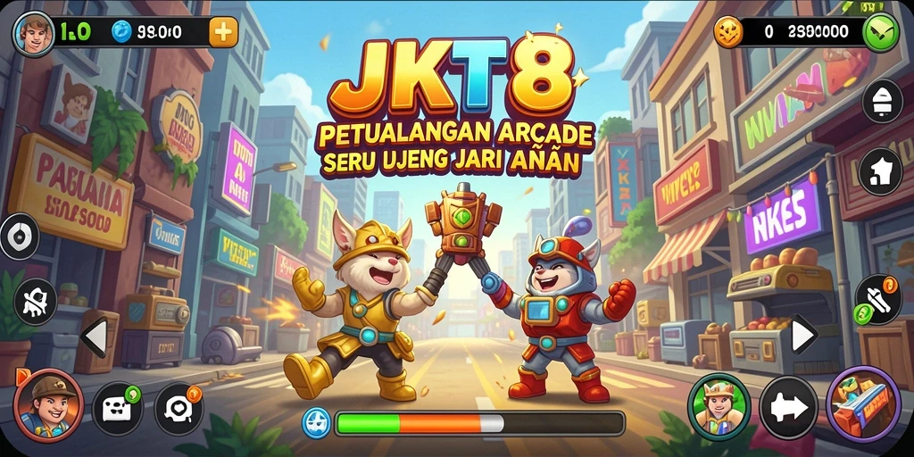 Tampilan gameplay seru dan dinamis dari JKT8