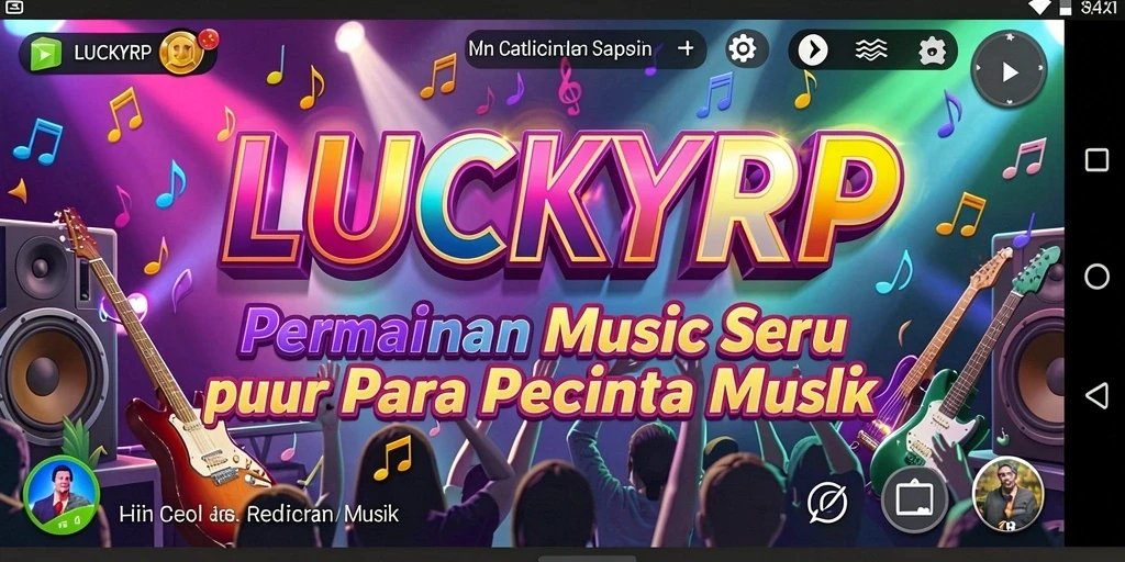Tampilan gameplay LUCKYRP yang interaktif dan penuh warna.
