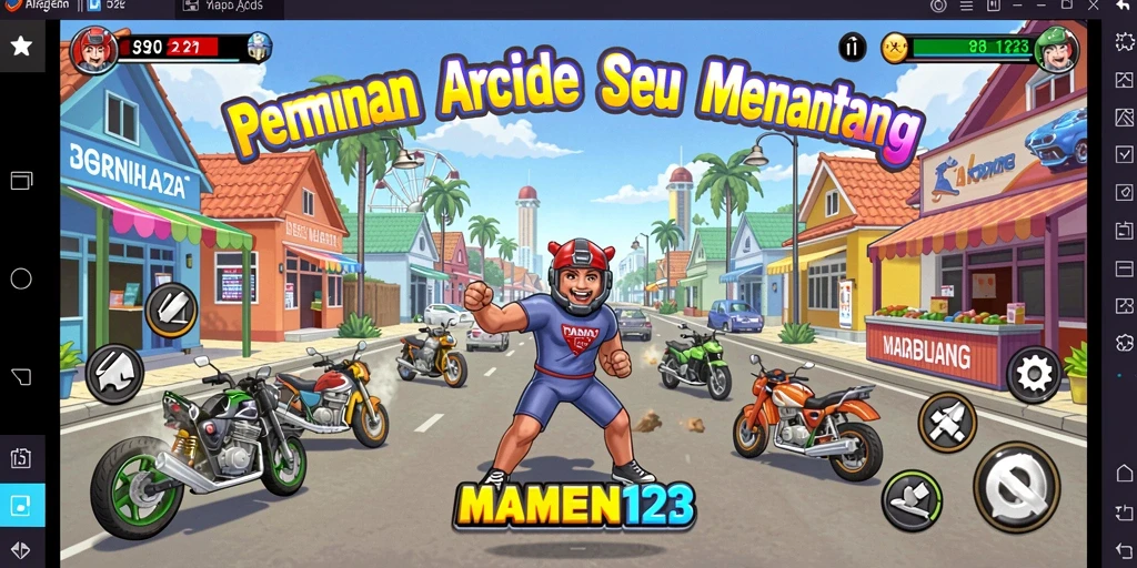 Tampilan gameplay seru dari MAMEN123 yang mengasyikkan.