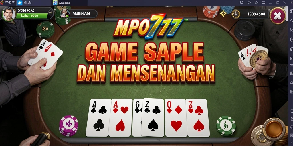 Tampilan gameplay Gaple seru di MPO777 dengan antarmuka intuitif.