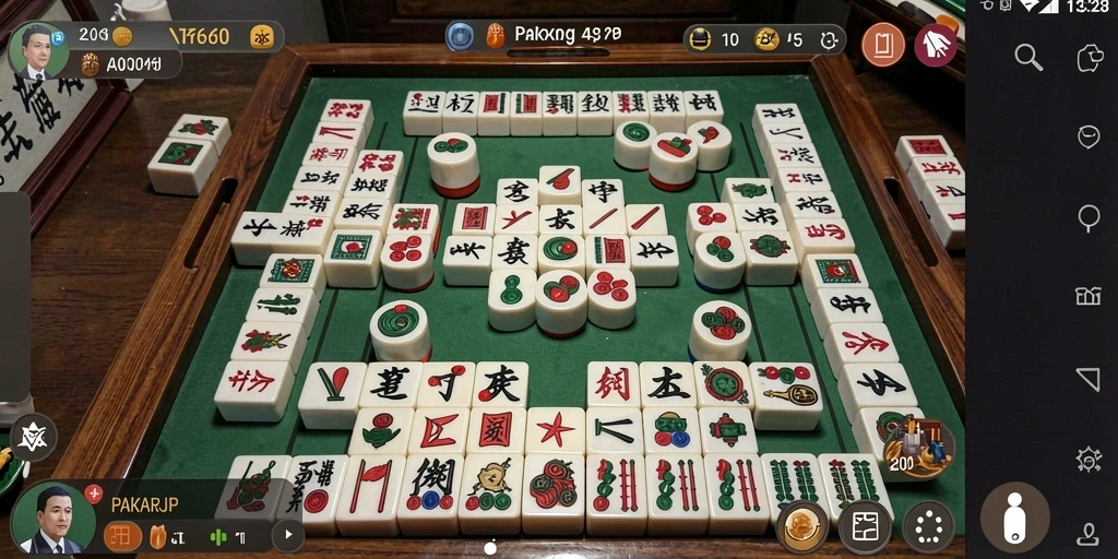 Tampilan gameplay menarik PAKARJP dengan sambungan ubin Mahjong.