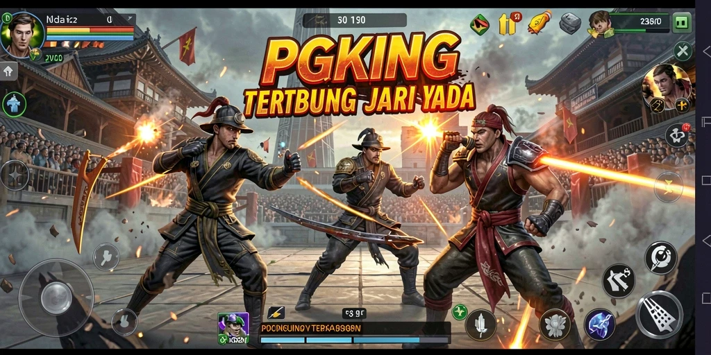 Tampilan gameplay PGKING yang seru dan penuh aksi pertarungan.