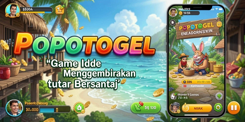 Tampilan gameplay POPOTOGEL yang ceria dan menghibur.