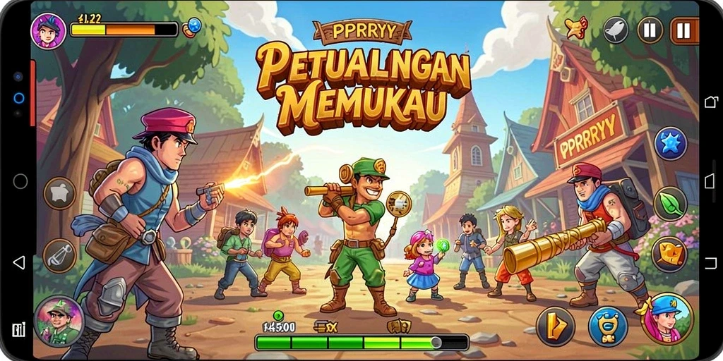 Tangkapan layar menunjukkan momen seru dalam gameplay Arcade.