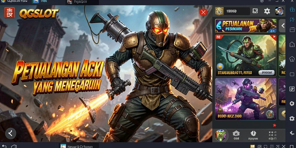 Tangkapan layar QQSLOT menampilkan aksi pertempuran yang mendebarkan.