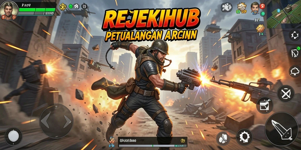 Tangkapan layar gameplay penuh aksi REJEKIHUB.