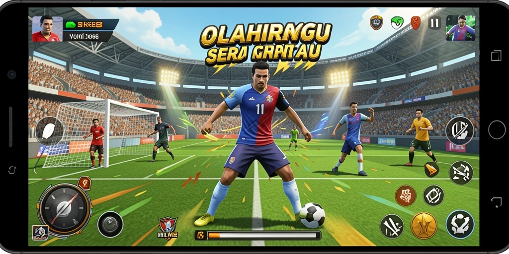Tampilan gameplay RK88 yang mengasyikkan dengan aksi olahraga mendebarkan.