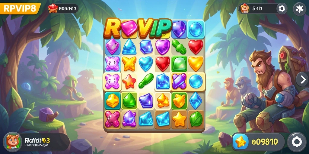 Gambaran gameplay RPVIP8 yang penuh warna dan seru.