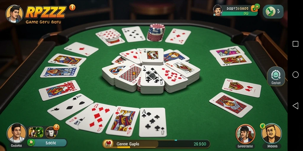 Gameplay seru Gaple dalam aplikasi RPZZZ.