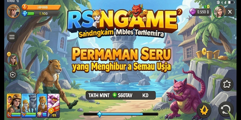 Screenshot RSNGAME menunjukkan aksi gameplay yang seru dan penuh warna.