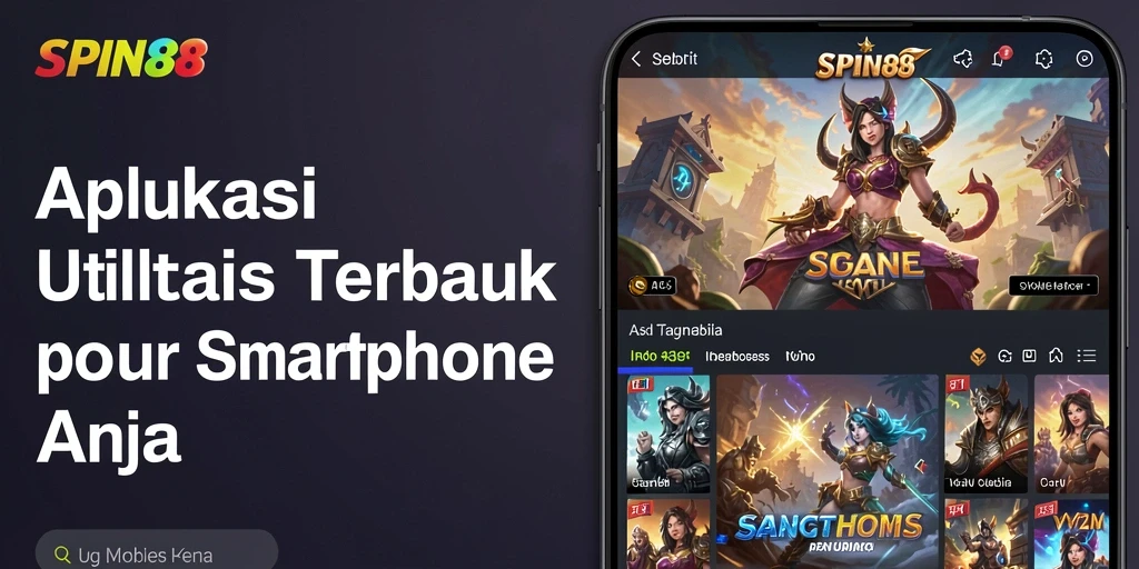 Tampilan utama SPIN88 dengan fitur-fitur utilitas yang menarik.